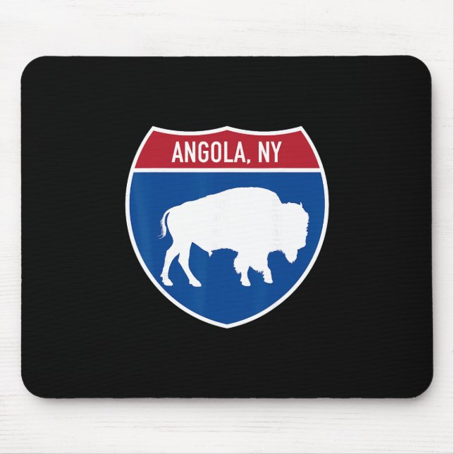 Mousepad Sinal de Estrada Interestadual de Angola Nova York (Frente)
