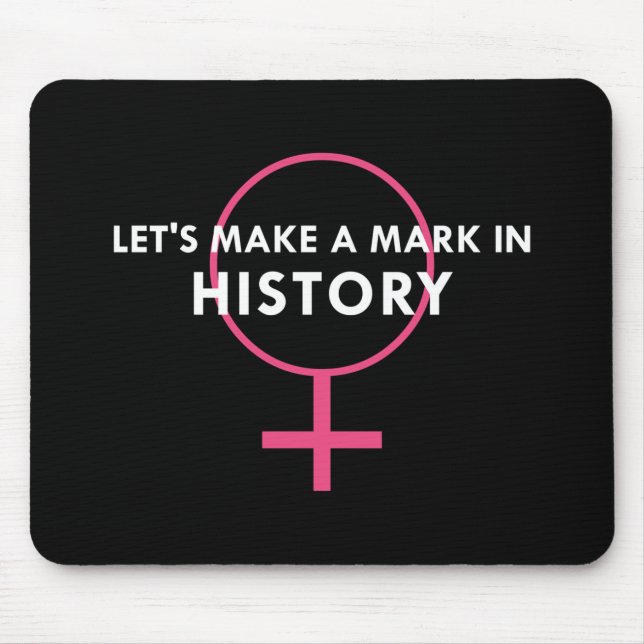 Mousepad Sinal de Gênero feminino - Marca na Cotação Histór (Frente)