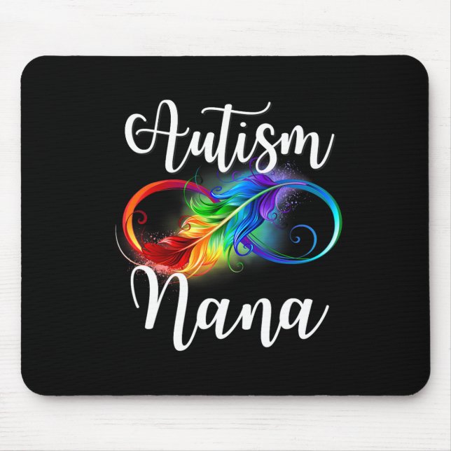 Mousepad Sinal de Infinito do Arco-íris da Neurodiversidade (Frente)