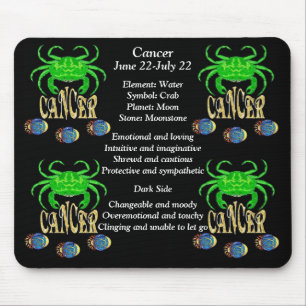 Mousepad Sinal de Nascimento do cancer Pad do Rato Zodiac