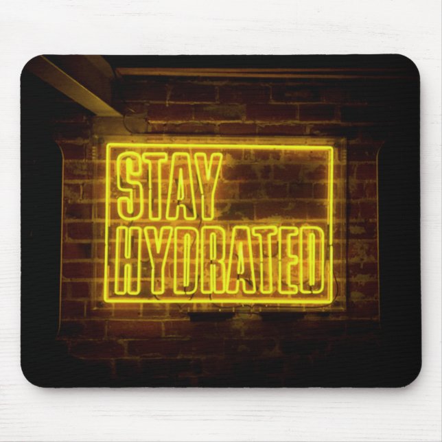 Mousepad Sinal de Neon Amarelo Hídrico (Frente)