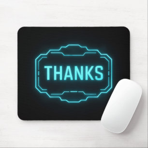 Mousepad Sinal de Obrigados Neon brilhante