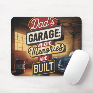 Mousepad Sinal de pai de Garage Retro Vintage Automotive