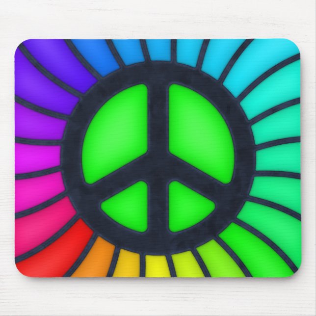 Mousepad Sinal de Paz Arco-Íris (Frente)