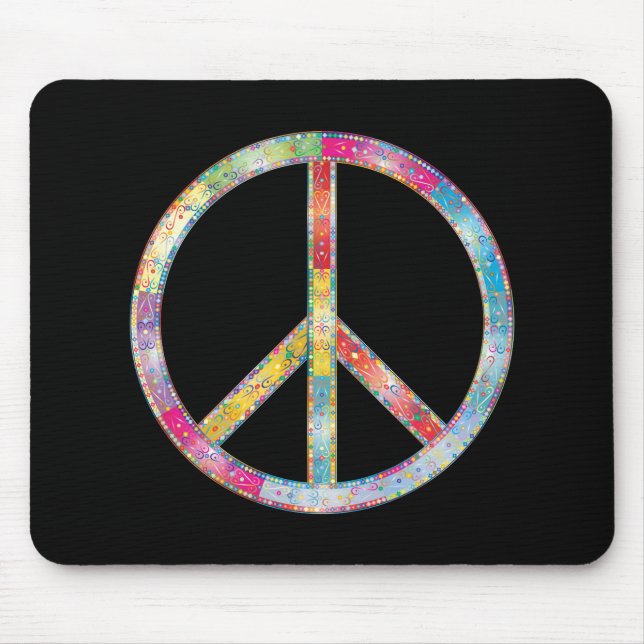 Mousepad Sinal de Paz Colorido (Frente)