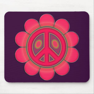 MOUSEPAD SINAL DE PAZ COR-DE-ROSA DA FLOR