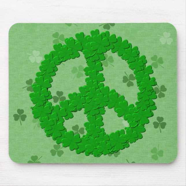 Mousepad Sinal de paz do Dia de São Patrício (Frente)
