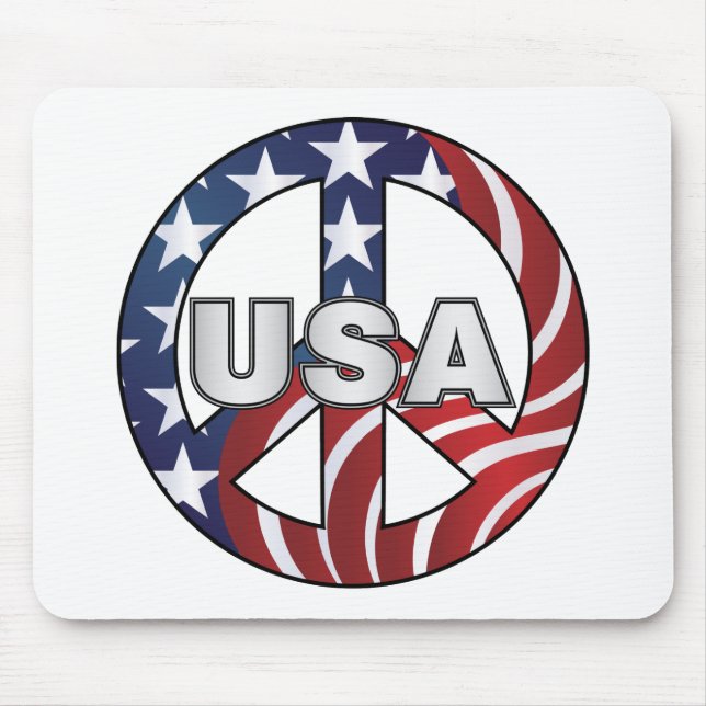 Mousepad Sinal de paz dos EUA (Frente)