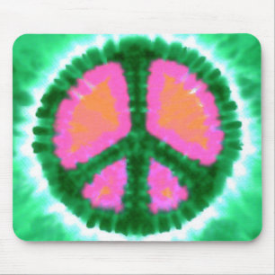 Mousepad Sinal de Paz Elétrica Tie-Dye