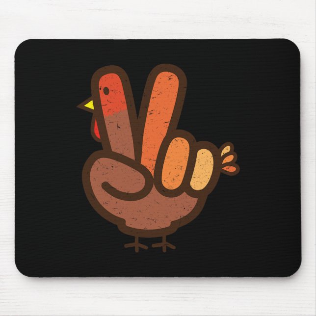 Mousepad Sinal de Paz Não Turco Mão Crianças Obrigados (Frente)