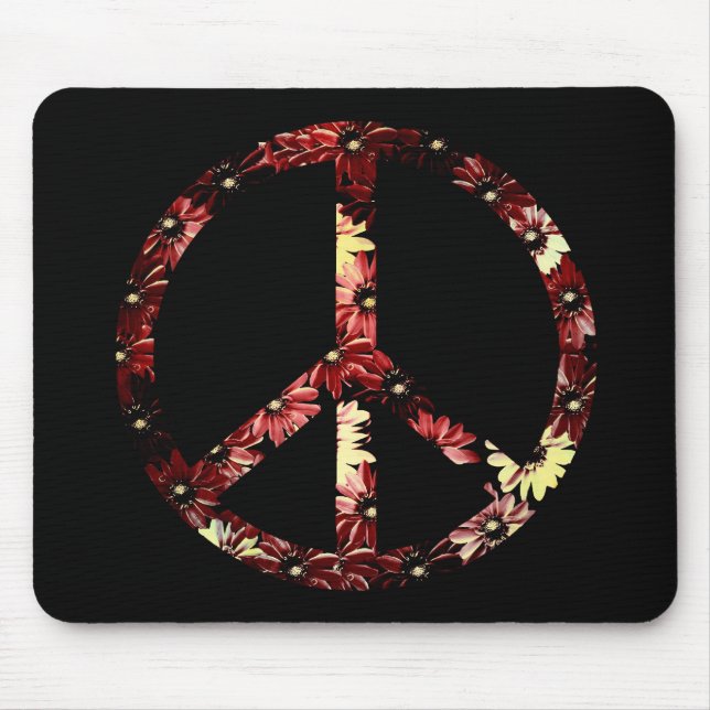 Mousepad Sinal de paz retro (Frente)