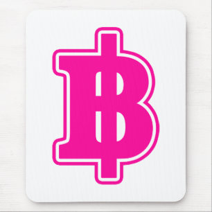Mousepad SINAL DE PINK BAHT ฿ Moeda Tailandesa ฿