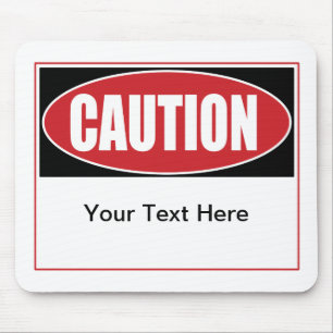Mousepad Sinal de precaução personalizável