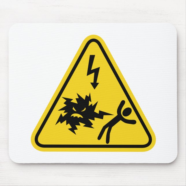 Mousepad Sinal de Risco de Choque (Frente)