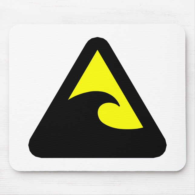 Mousepad Sinal de risco de tsunami (Frente)