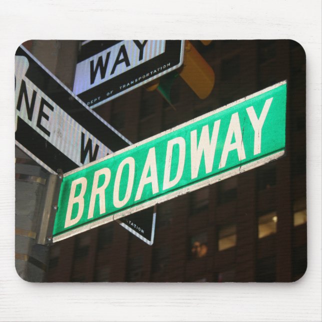 Mousepad Sinal de rua de Broadway (Frente)