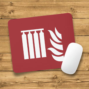 Mousepad Sinal de segurança da bateria de extinção de incên