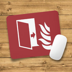 Mousepad Sinal de segurança da porta de proteção contra inc