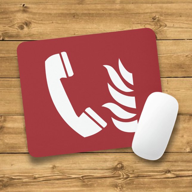 Mousepad Sinal de segurança telefônica de emergência (Criador carregado)