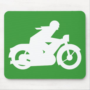 Mousepad Sinal de Silhouette de motocicleta