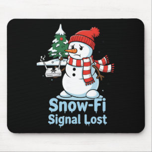 Mousepad Sinal de Snow-fi Engraçado Perdeu o Boneco de Neve
