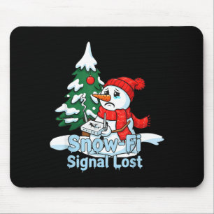 Mousepad Sinal de Snow-fi Perdido Arte de Natal de Boneco d