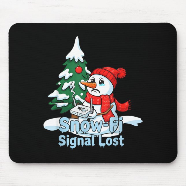 Mousepad Sinal de Snow-fi Perdido Arte de Natal de Boneco d (Frente)