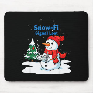 Mousepad Sinal de Snow-fi Perdido Natal Divertido Boneco de