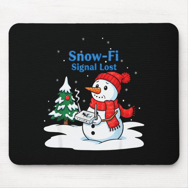 Mousepad Sinal de Snow-fi Perdido Natal Divertido Boneco de (Frente)