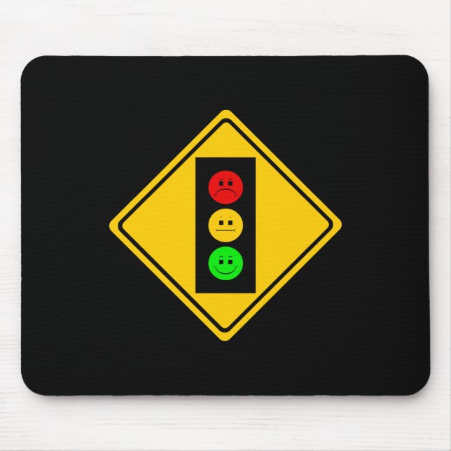 Mousepad Sinal de trânsito temperamental adiante (Frente)
