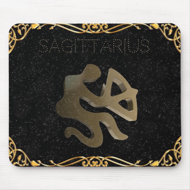 Mousepad Sinal do ouro do Sagitário (Frente)