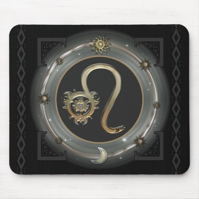 Mousepad Sinal do zodíaco de Leo (Frente)