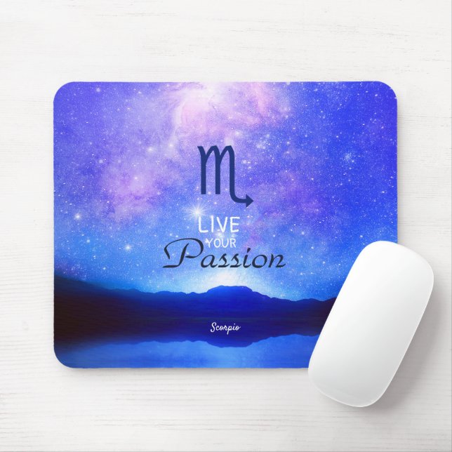 Mousepad Sinal do Zodíaco Escorpião Citação Estrela Céu Son (Com mouse)