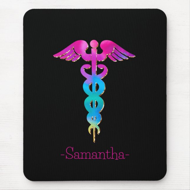Mousepad Sinal médico colorido (Frente)