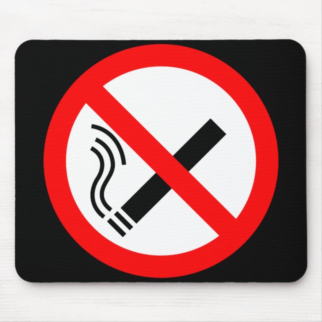 Mousepad Sinal SNO Smoking - Cartaz no Reino Unido (Frente)