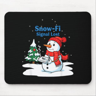 Mousepad Sinal Snow-fi Perdido Natal Divertido Boneco de Ne