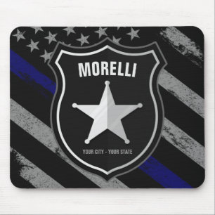 Mousepad Sinalizador de Agente do Xerife do Agente de Polí