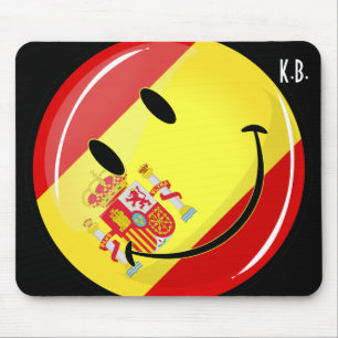 Mousepad Sinalizador de Espanha sorridente