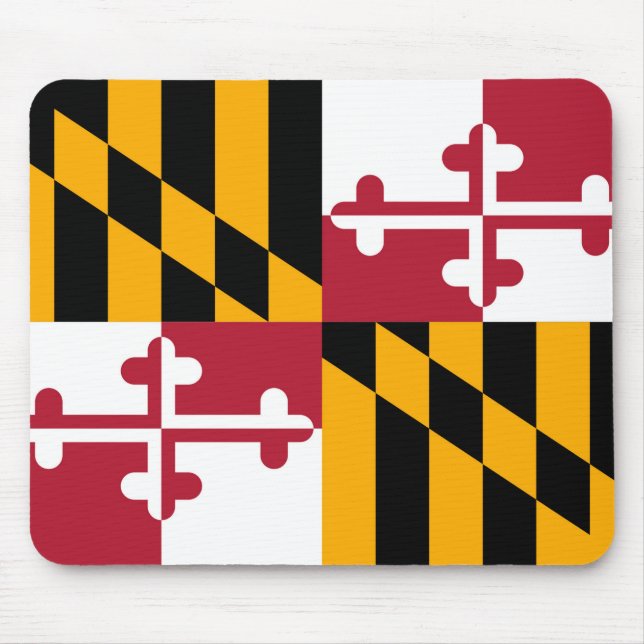 Mousepad Sinalizador de Estado de Maryland Vibrante (Frente)