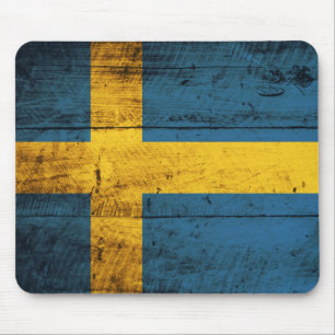 Mousepad Sinalizador de Suecia de madeira