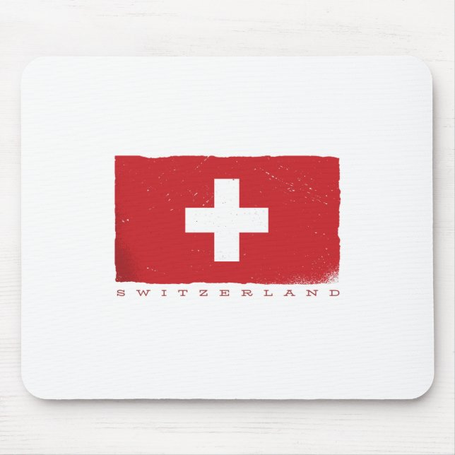 Mousepad Sinalizador De suiça Para O Lover Suíço (Frente)