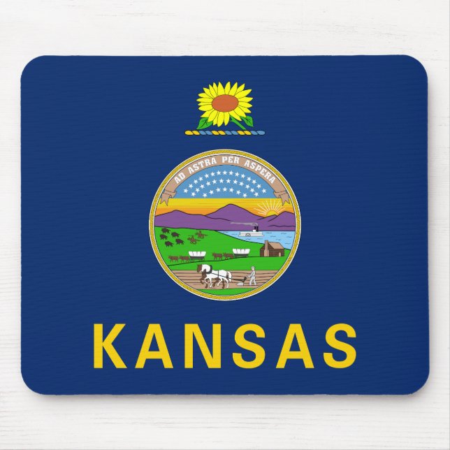 Mousepad Sinalizador do Estado do Kansas (Frente)