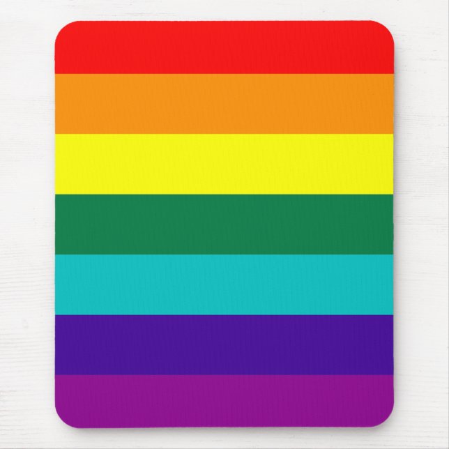 Mousepad Sinalizador do Orgulho Arco-Íris com 7 faixas (Frente)
