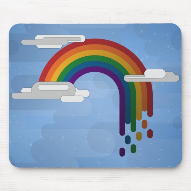 Mousepad Sinalizador do Orgulho LGBTQ Design Minimalista do (Frente)