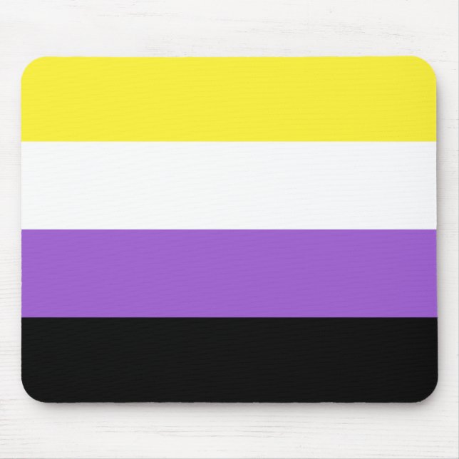 Mousepad Sinalizador do Orgulho Não Binário (Frente)