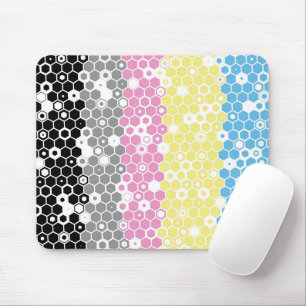 Mousepad Sinalizador do Orgulho Poligémico de Abstrato de M
