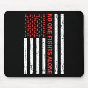 Mousepad Sinalizador dos EUA Nenhum Corpo Luta Sozinha Cons