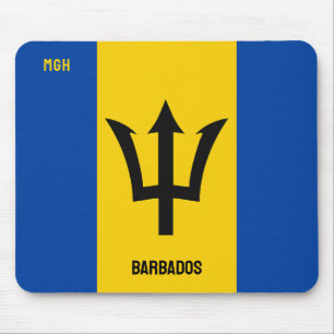 Mousepad Sinalizador Monograma Personalizado de Barbados