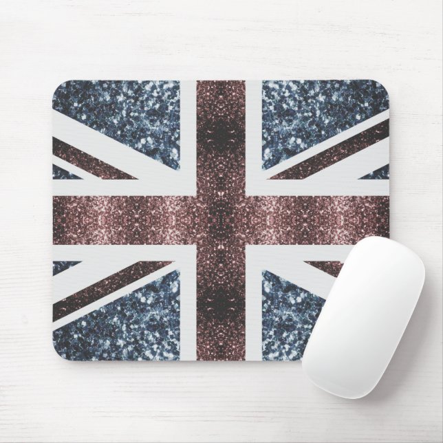 Mousepad Sinalizador russo do Reino Unido brilha vermelhos (Com mouse)