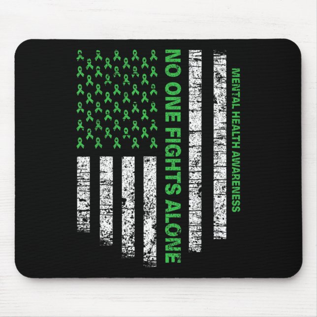 Mousepad Sinalizar Sozinho Conscientização da Saúde Mental  (Frente)